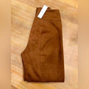 Beautiful Carmel colored faux suede legging, new with tags.